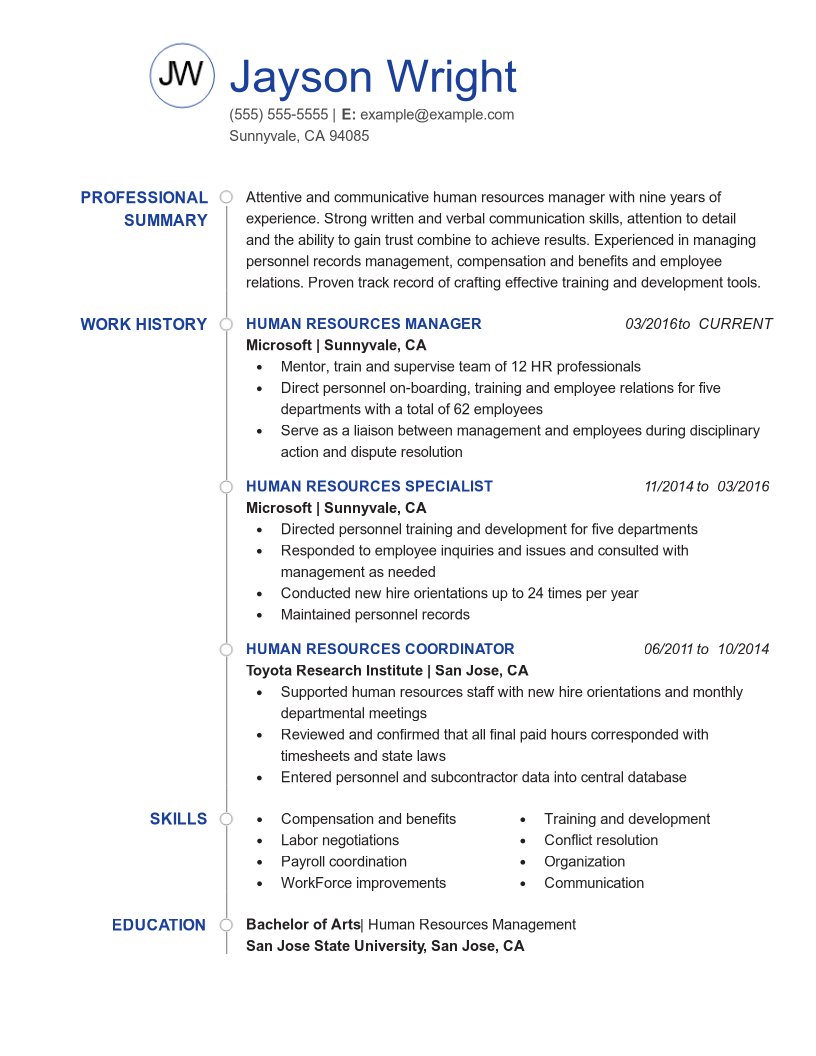 Sample Resume Format For Hr Manager : Human Resources Hr Manager Resume Sample Resumecompass : To make sure your resume best represents all of these skills, view the sample resume below, or download the human resources generalist resume template.