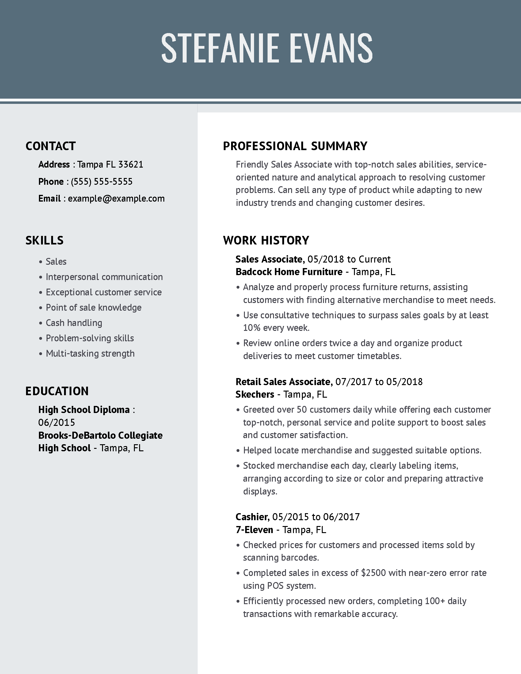 Sales Associate Resume Examples | Sales | LiveCareer