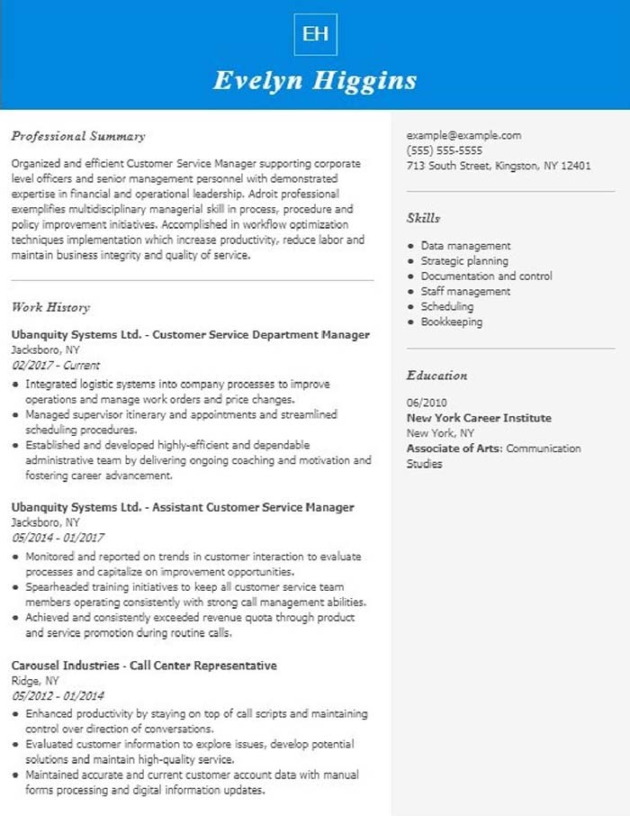 customer service resume livecareer