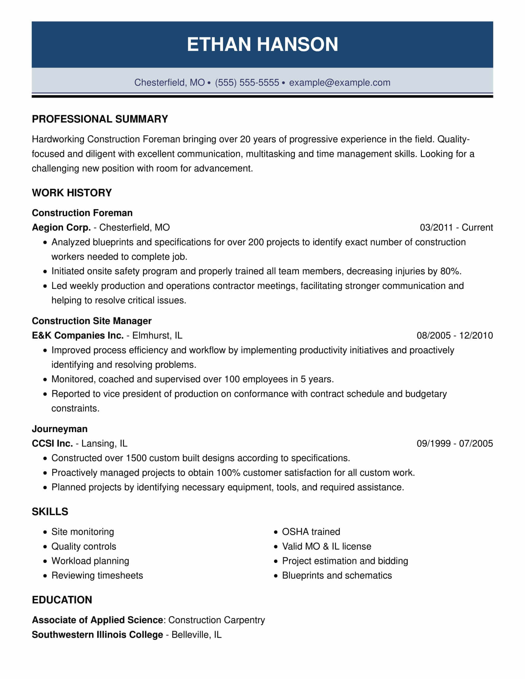 scaffold builder job description for resume