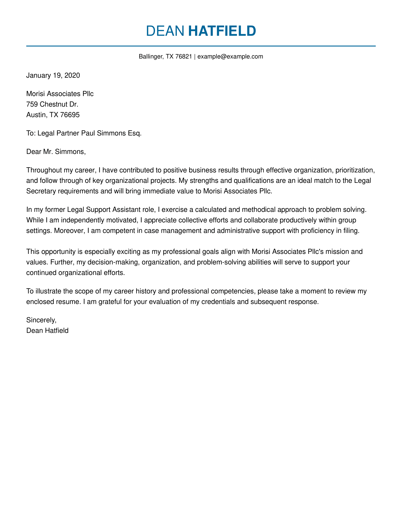 intern lawyer cover letter