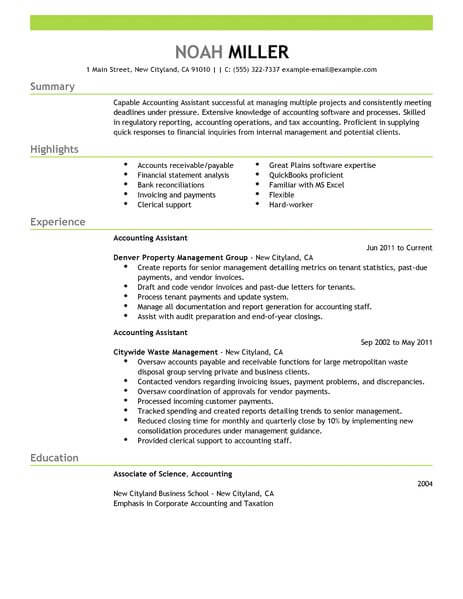 personal statement for accounts assistant cv