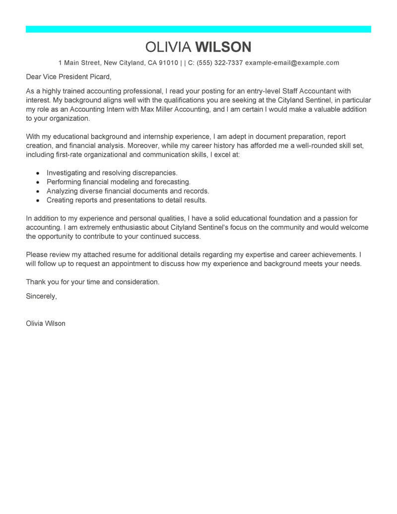 cover letter for accounting teaching position