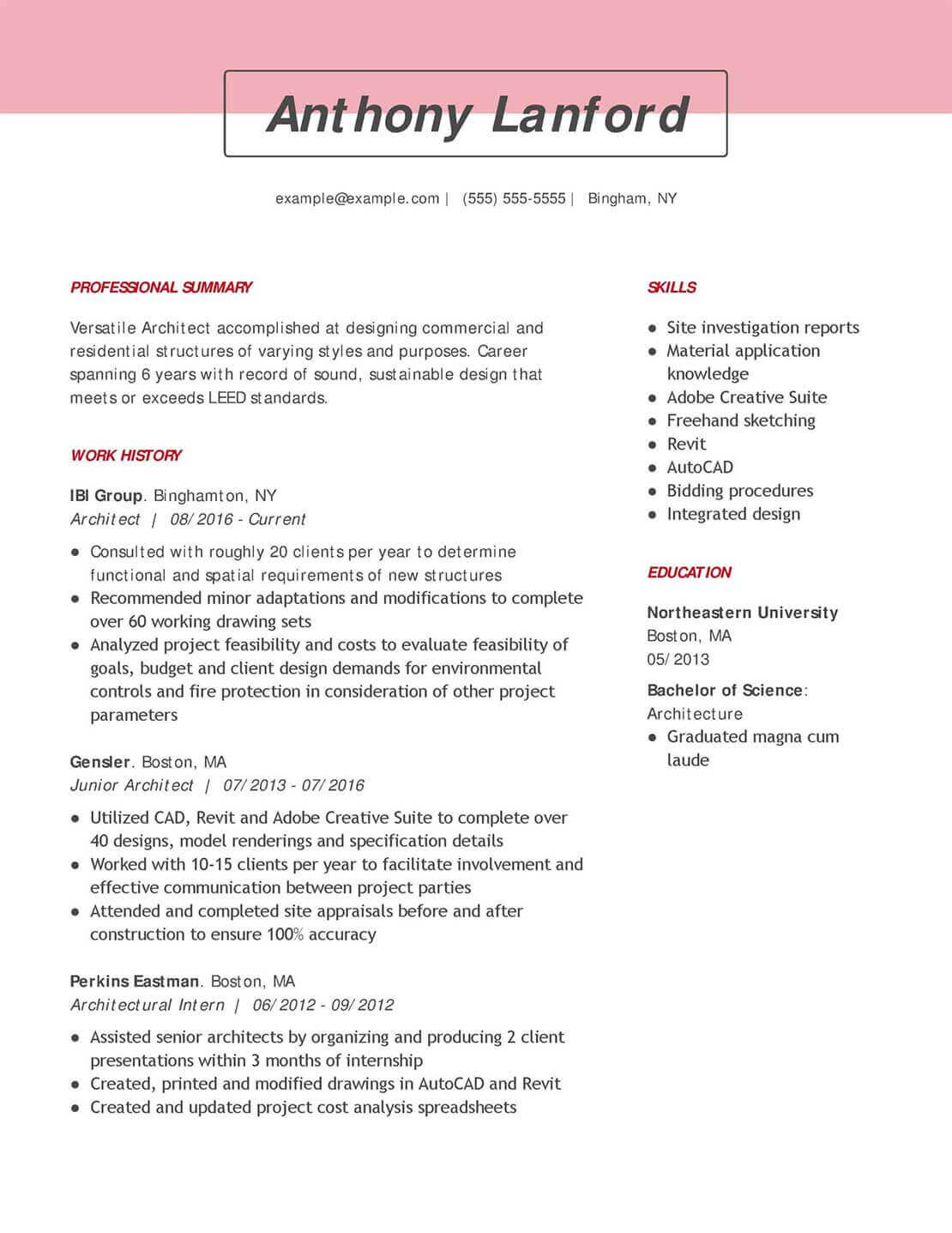 personal statement cv examples architecture