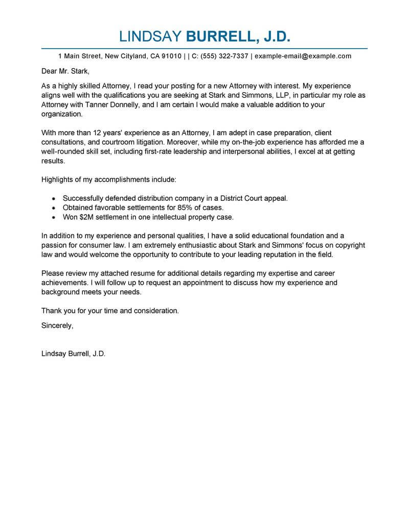 cover letter law firm template