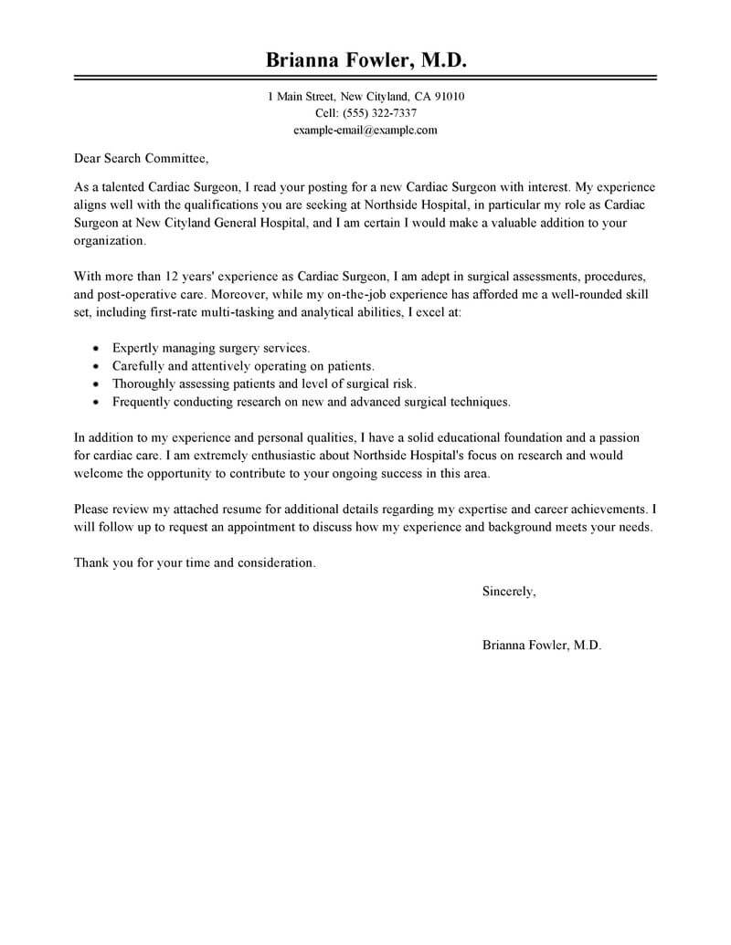 general surgeon application letter