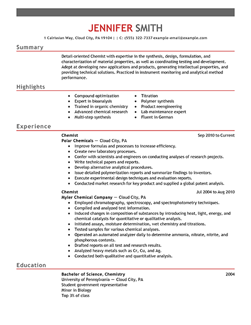 personal statement examples chemistry