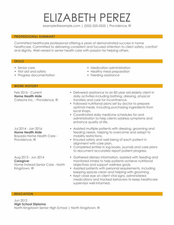 healthcare objective resume sample