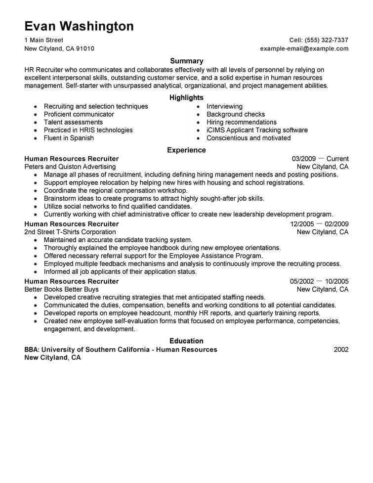 headhunter resume