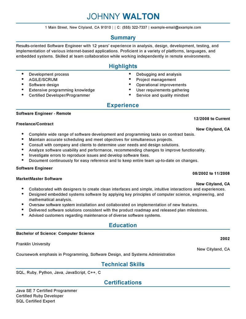 resume writing remote jobs