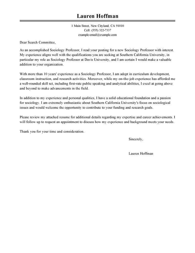 cover letter for promotion to associate professor