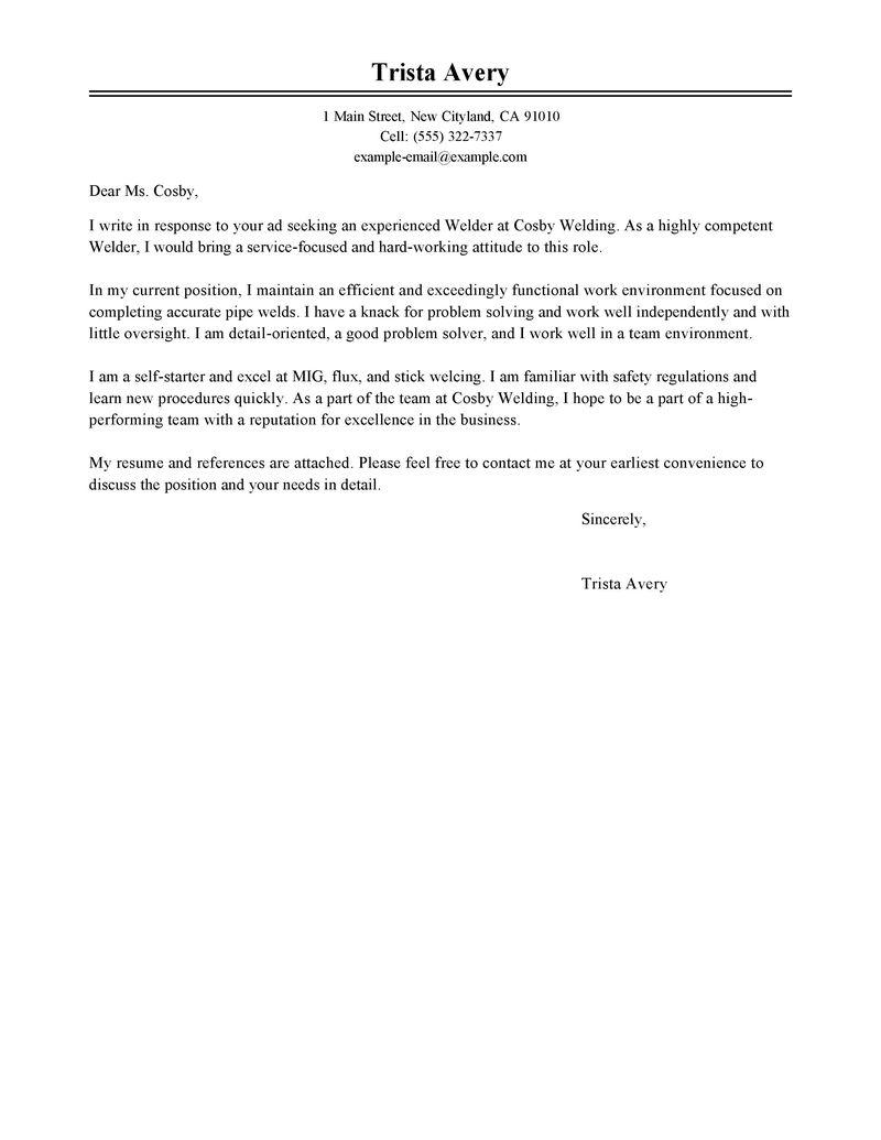 application letter for welder