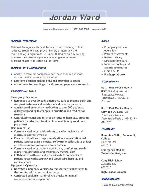 Professional Medical Resume Examples | LiveCareer
