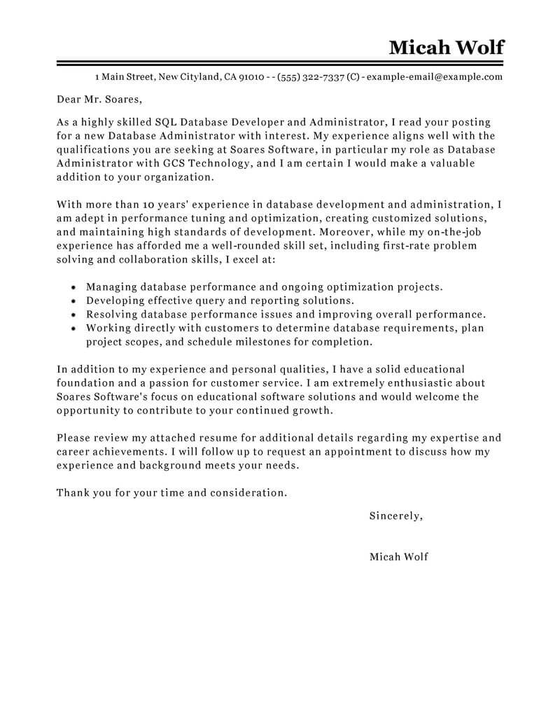 example of cover letter in computer science