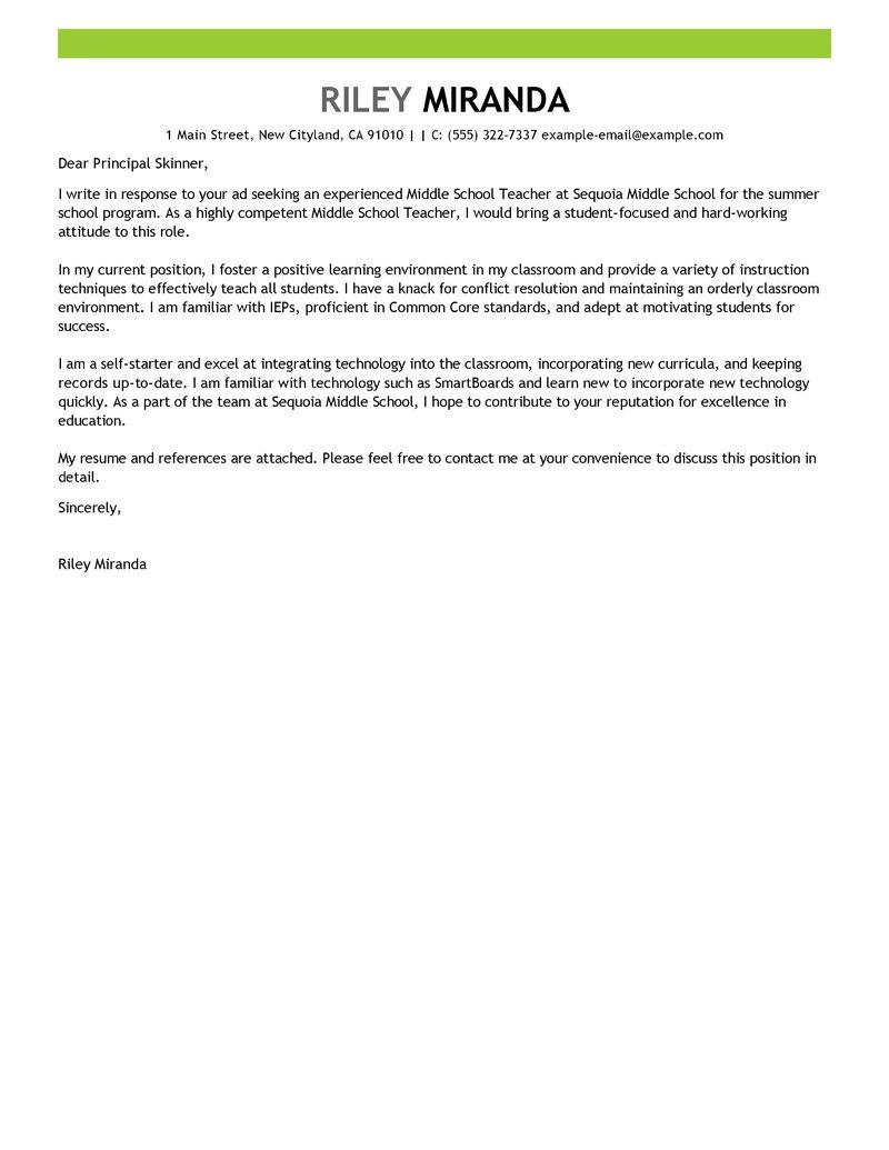 Summer Camp Cover Letter from www.livecareer.com