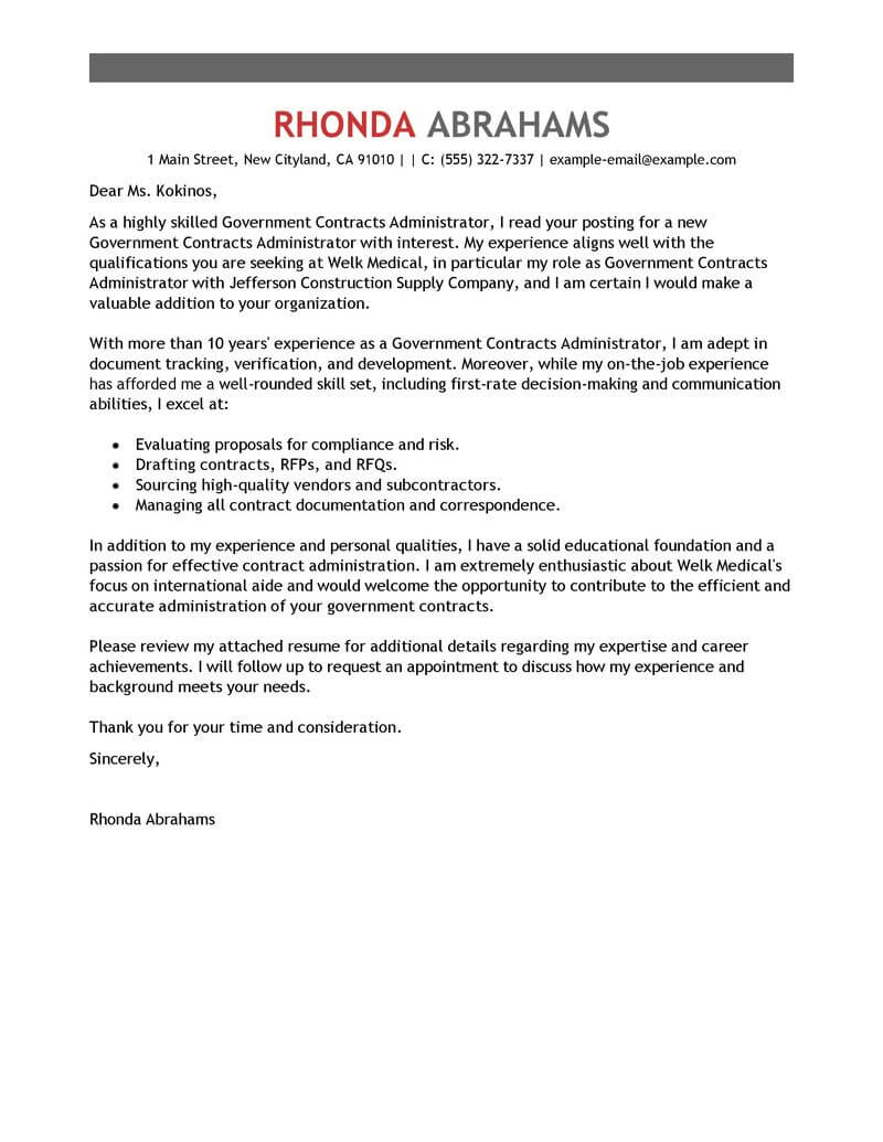 Cover Letter Federal Job from www.livecareer.com