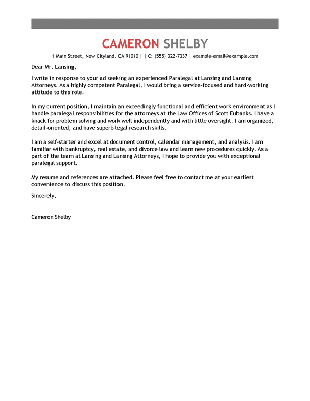 Sample Cover Letter Legal - Knowing And Sharing (607 x 785 Pixel)