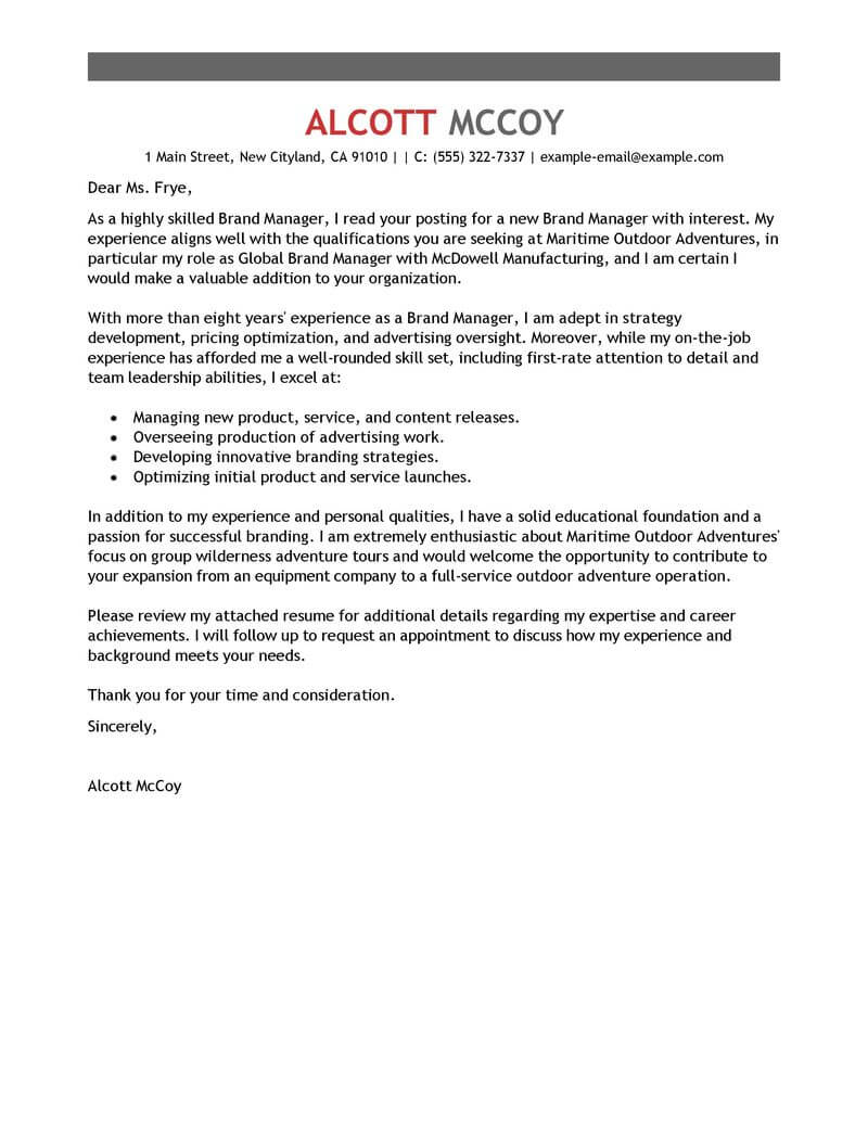 Bullet Point Cover Letter from www.livecareer.com