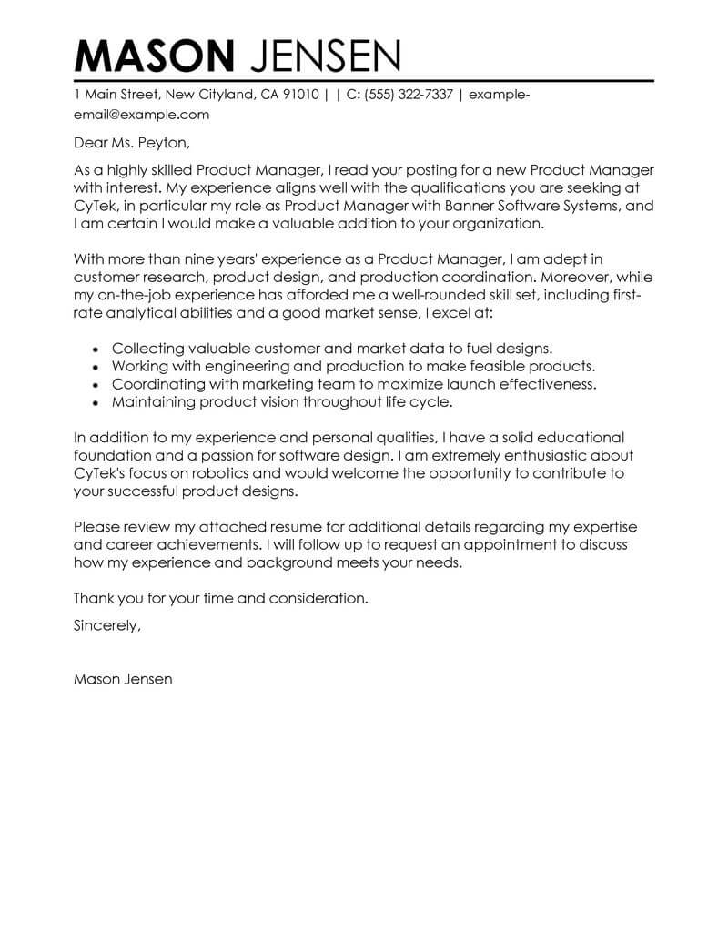 Example Marketing Cover Letter from www.livecareer.com