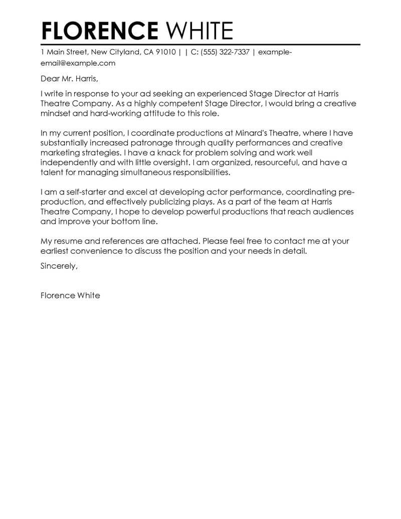 Professional Medical Cover Letter Examples For 2021 Livecareer