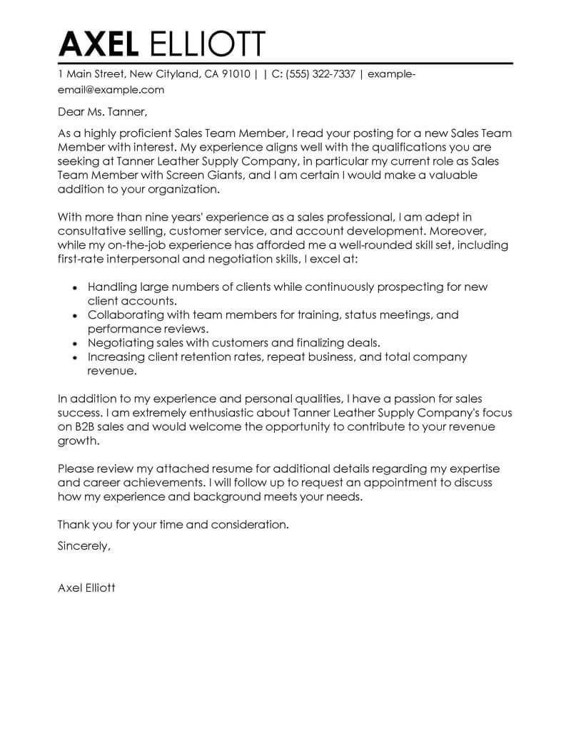 Professional Warehouse Team Member Cover Letter Examples  LiveCareer