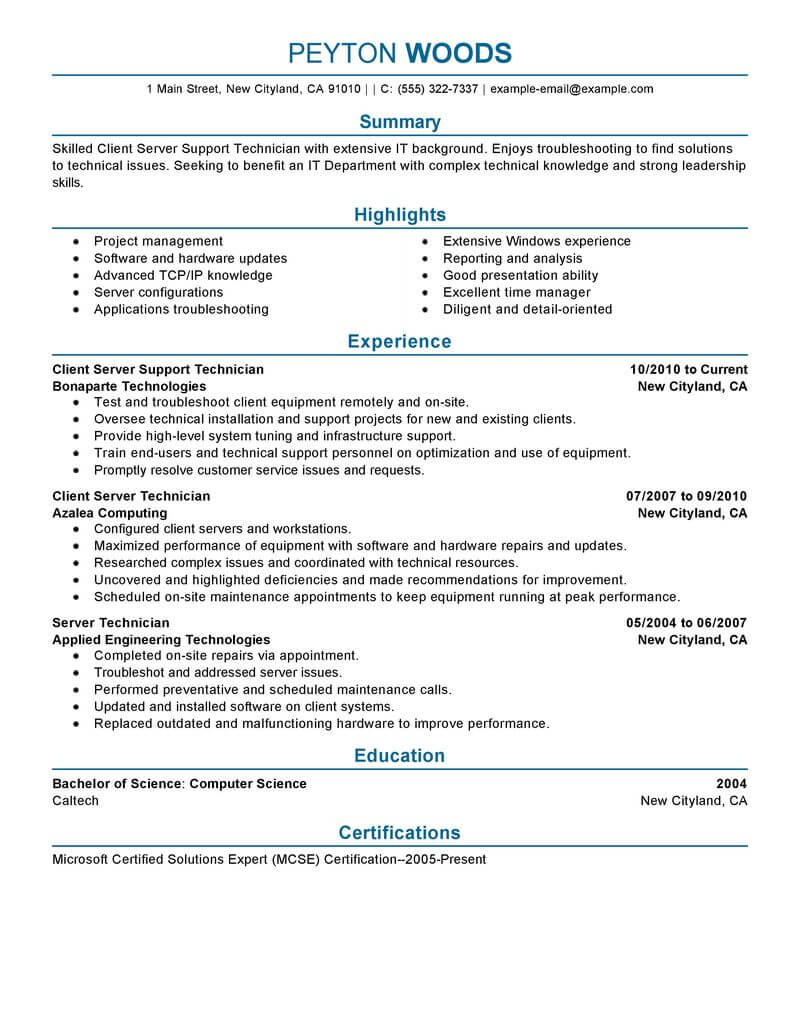 11 Amazing IT Resume Examples  LiveCareer