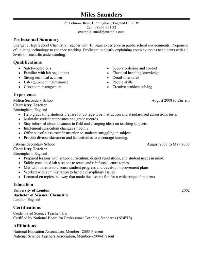 University lecturer cv sample uk March 2021