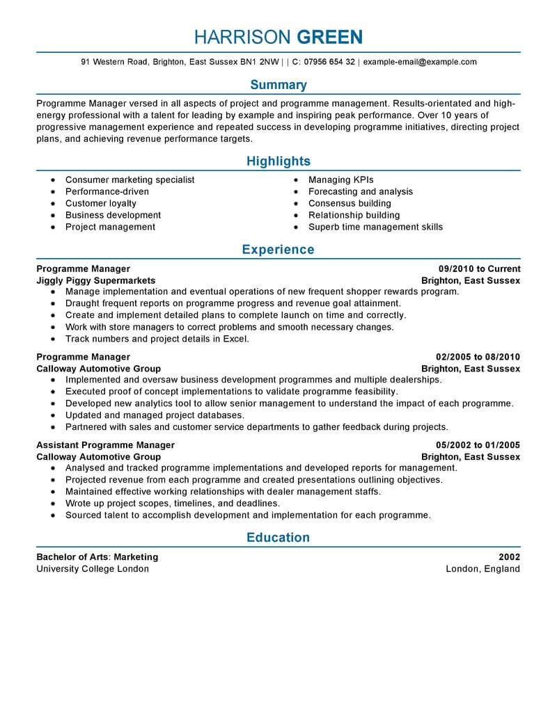 Blank Resume Template For Microsoft Word Livecareer