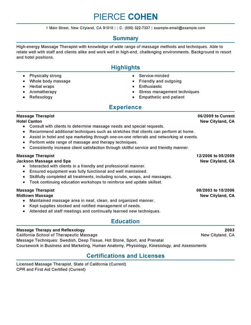 Massage Therapy Business Plan Template from www.livecareer.com