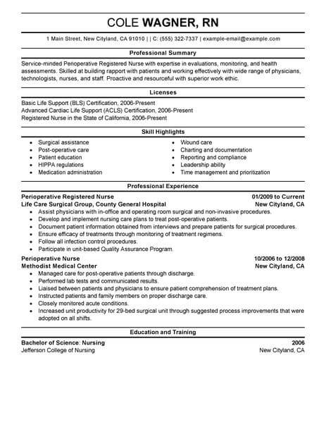 Curriculum Vitae Sample For Nurses