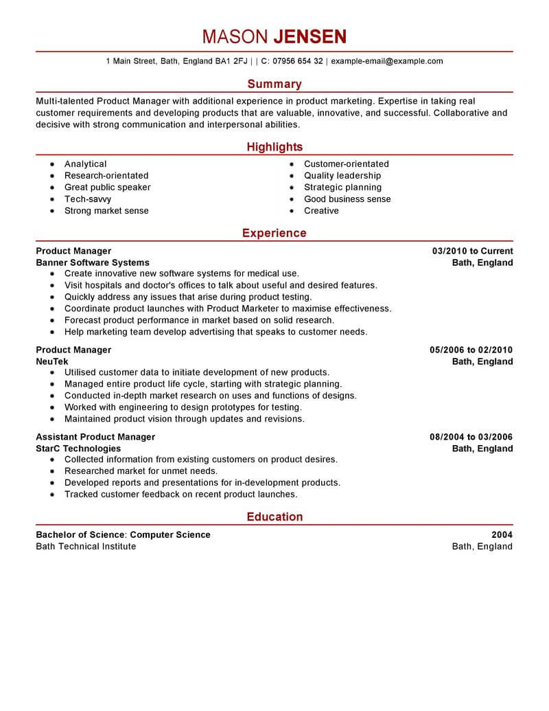 top resume companies